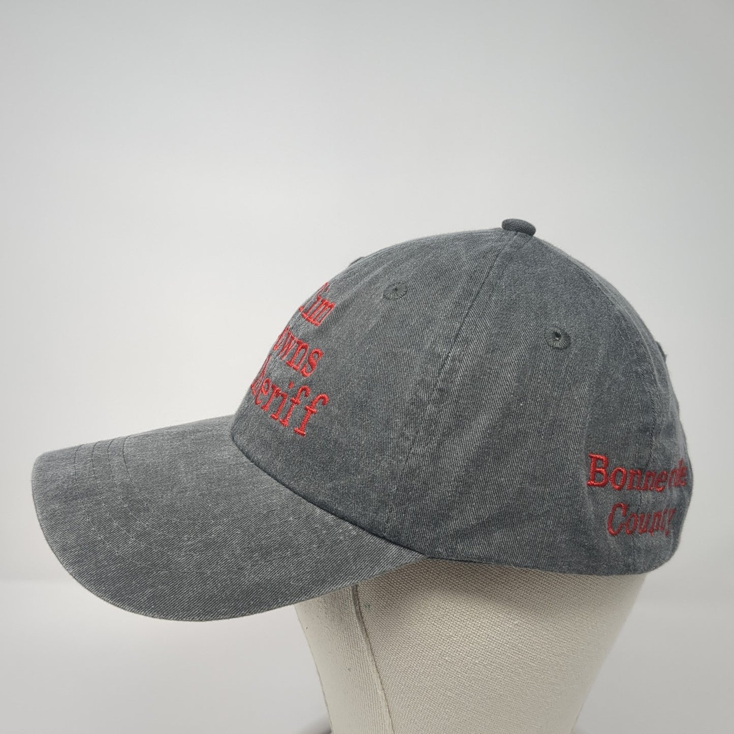 Tim Downs For Sheriff Slideback Baseball Cap Gray OS Adjustable Embroidered