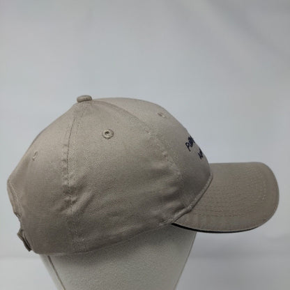 Pulling Together Against Invasive Weeds Strapback Hat Tan OSFA Solid