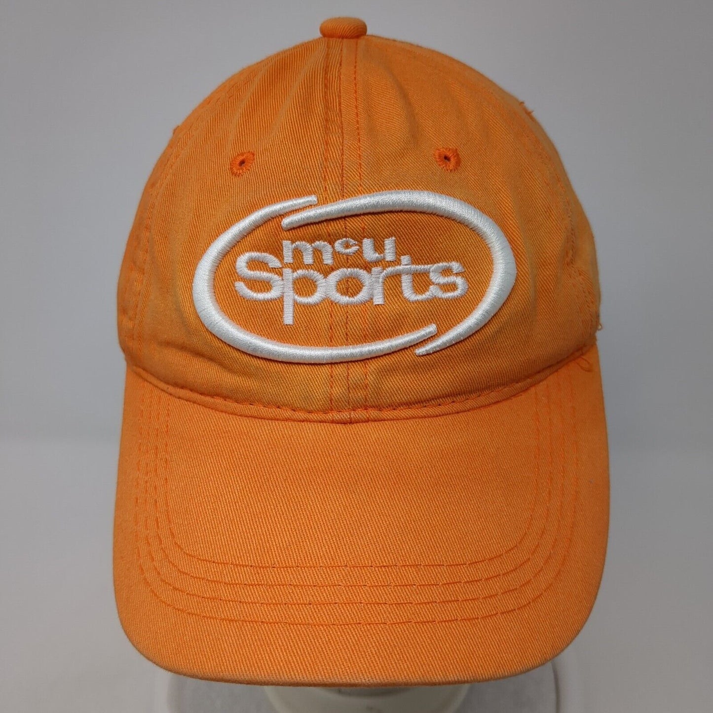 MCU Sports Slideback Hat Orange One Size Adjustable Embroidered OC Sports