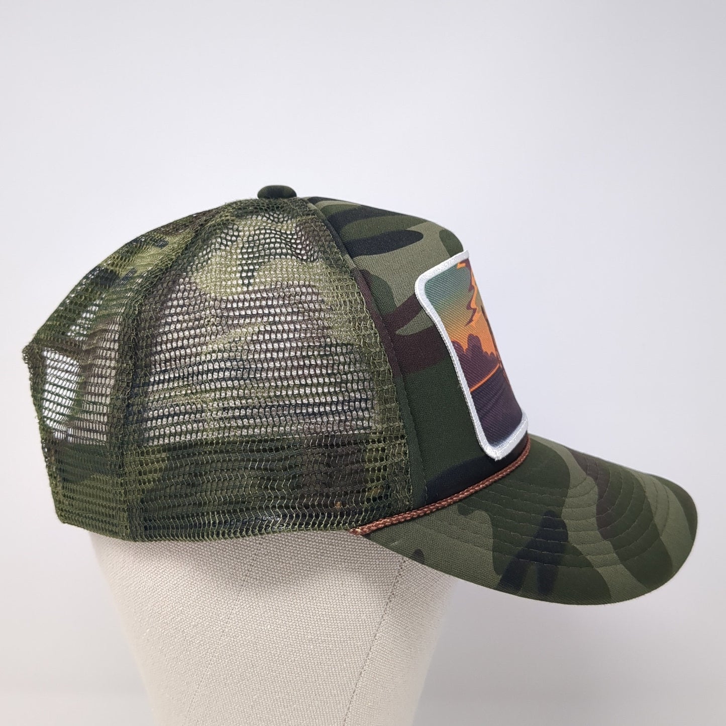 M. Field Trucker Hat Multicolor One Size Adjustable Embroidered Mesh Back Rope