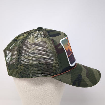 M. Field Trucker Hat Multicolor One Size Adjustable Embroidered Mesh Back Rope