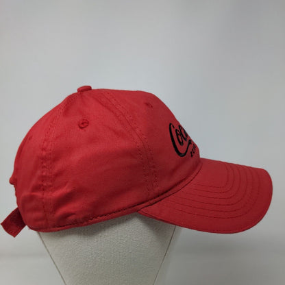 Coca-Cola Zero Sugar Strapback Hat Red One Size Adjustable Embroidered 6 Panel