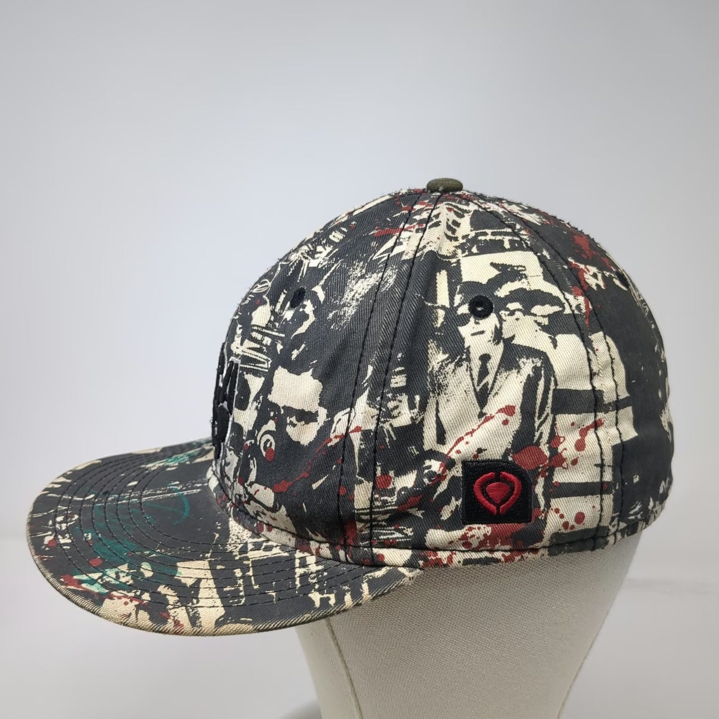 Circa Baseball Cap Black Collage Skateboard Truck Graphic Fitted Hat Size 7 1/4