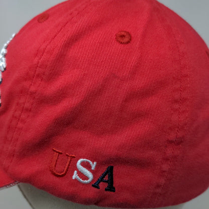 Washington DC Slideback Hat Red One Size Embroidered Triple Timber