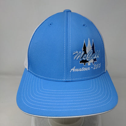 McCall Amateur 2015 Fitted Trucker Hat Blue L/XL Embroidered Mesh Back