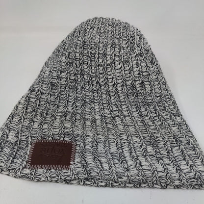 Love Your Melon Beanie Hat Multicolor One Size Hand Knitted Faux Fur Pom Pom