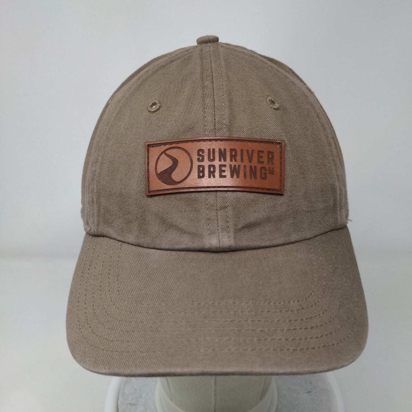 Sunriver Brewing Slideback Hat Brown Small Vented Holes 6 Panel Richardson