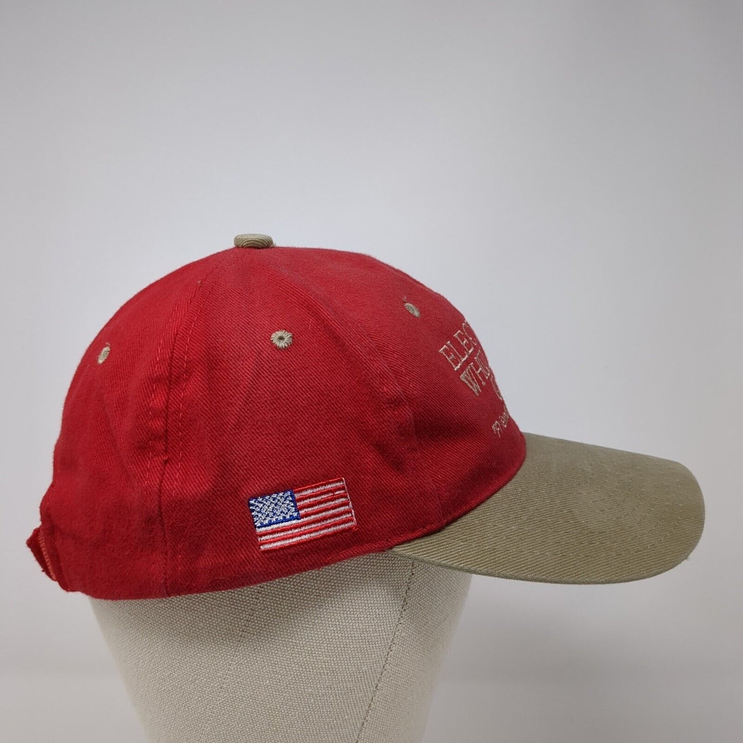 Electrical Wholesale Strapback Hat Red One Size Embroidered Colorblock