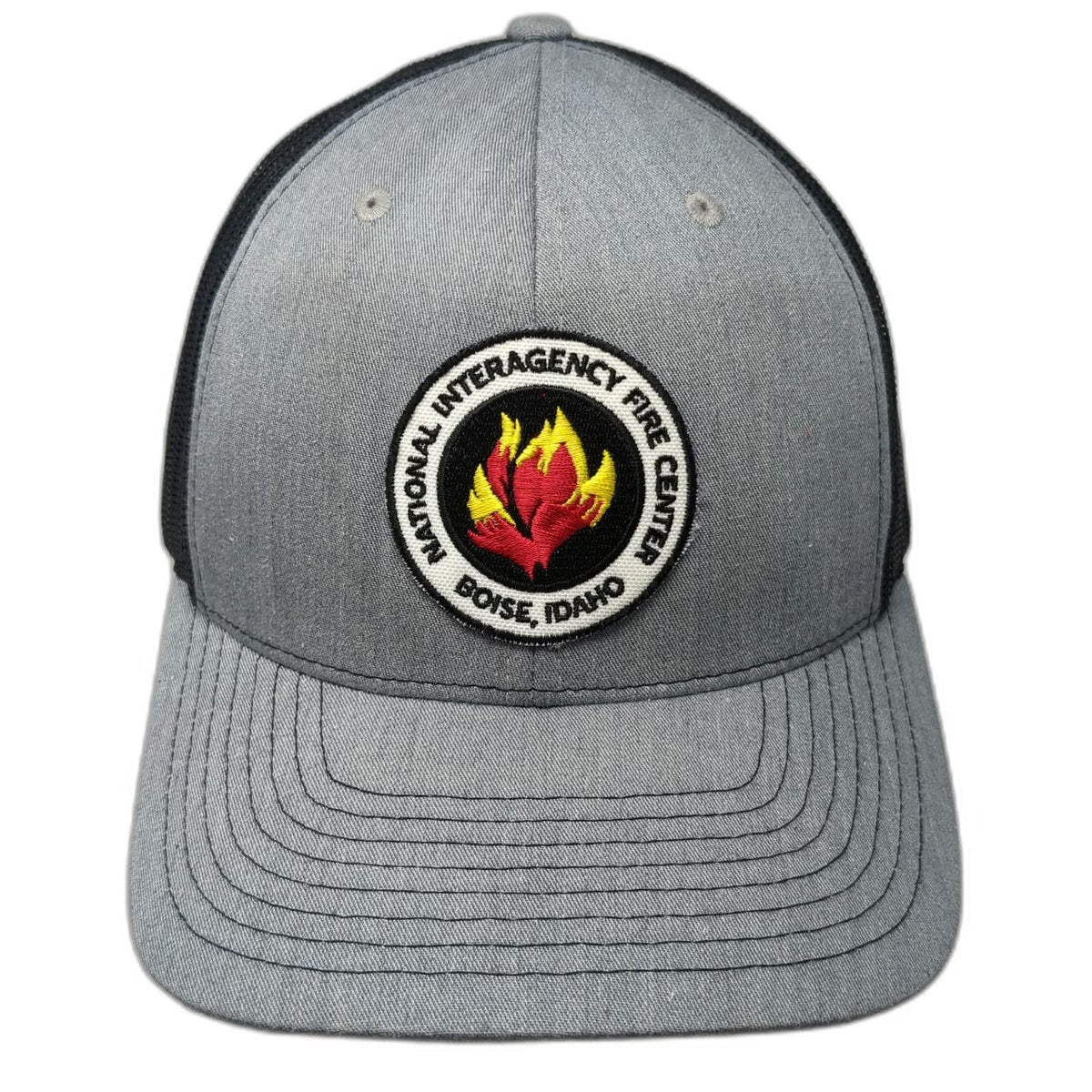 Richardson Trucker Hat Gray One Size Snapback Boise Idaho Fire Center Patch