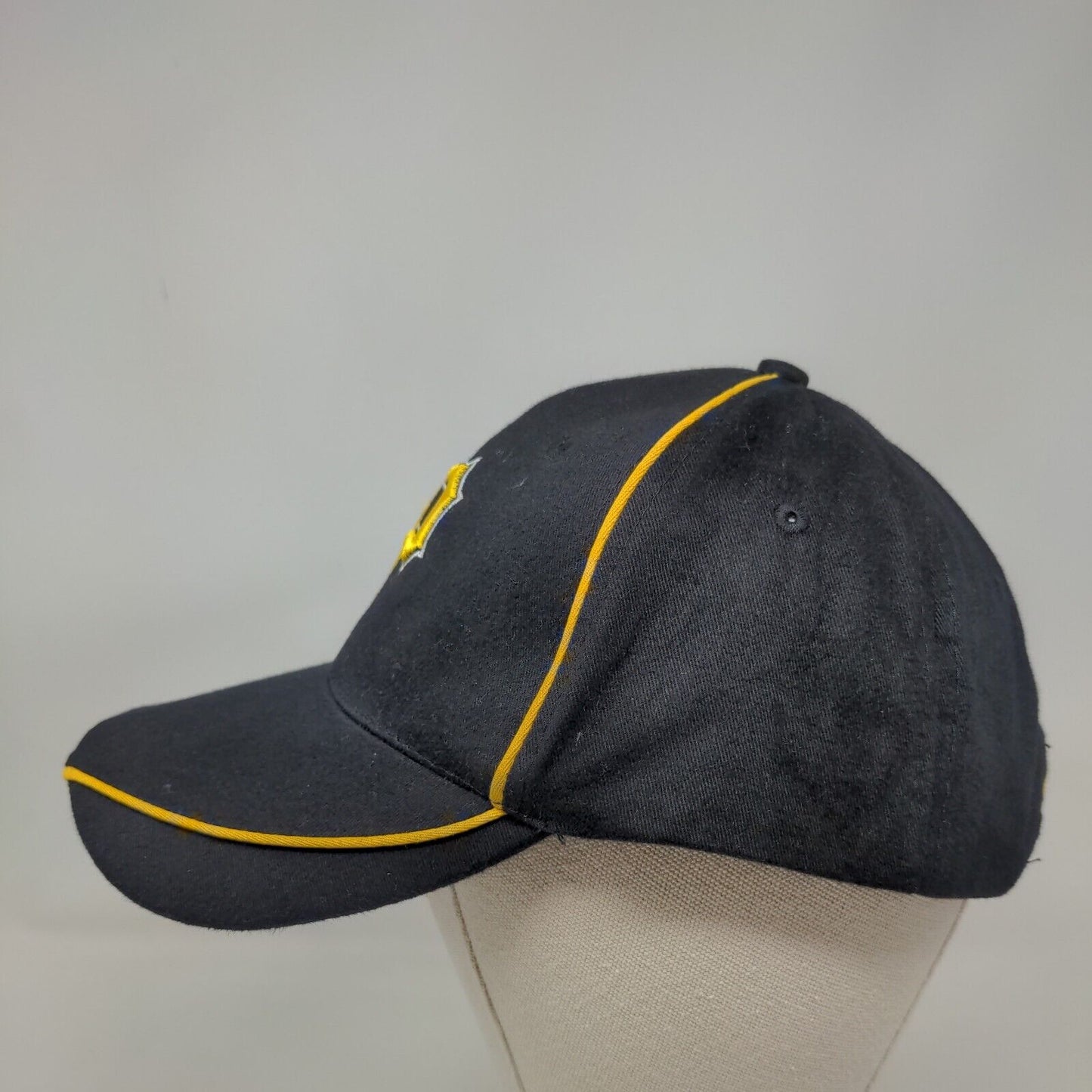Pittsburgh Pirates Strapback Hat Black Gold Embroidered Logo Allegheny Hospital