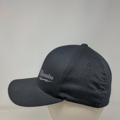 Milwaukee Fitted Hat S/M Flexfit Vented Holes 6 Panel Yupoong Polyester Blend