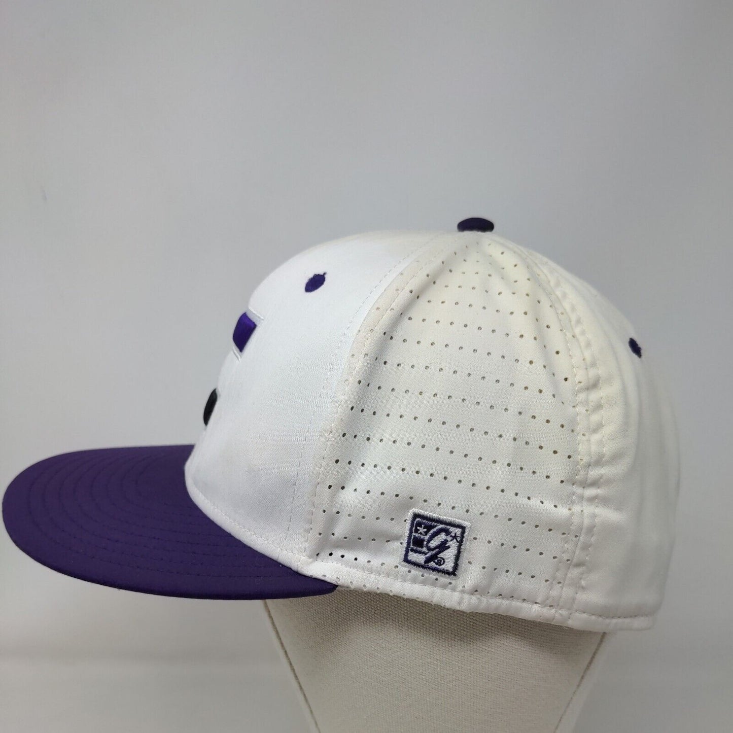 The Game Men's Fitted Hat White Size L Embroidered C Storm Logo Polyester Blend