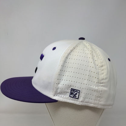 The Game Men's Fitted Hat White Size L Embroidered C Storm Logo Polyester Blend
