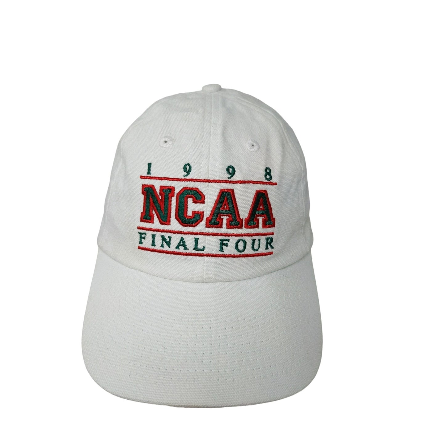 Vintage Mountain Dew NCAA Final Four 1998 Hat Embroidered Logo Slideback White