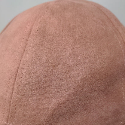H&M Fitted Hat Pink L/58 Suede Solid Blank Lined Outdoor 6 Panel