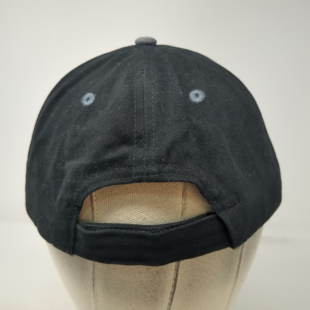 Sportsman Penske Logo Baseball Cap Black One Size Strapback Gray Accents Hat