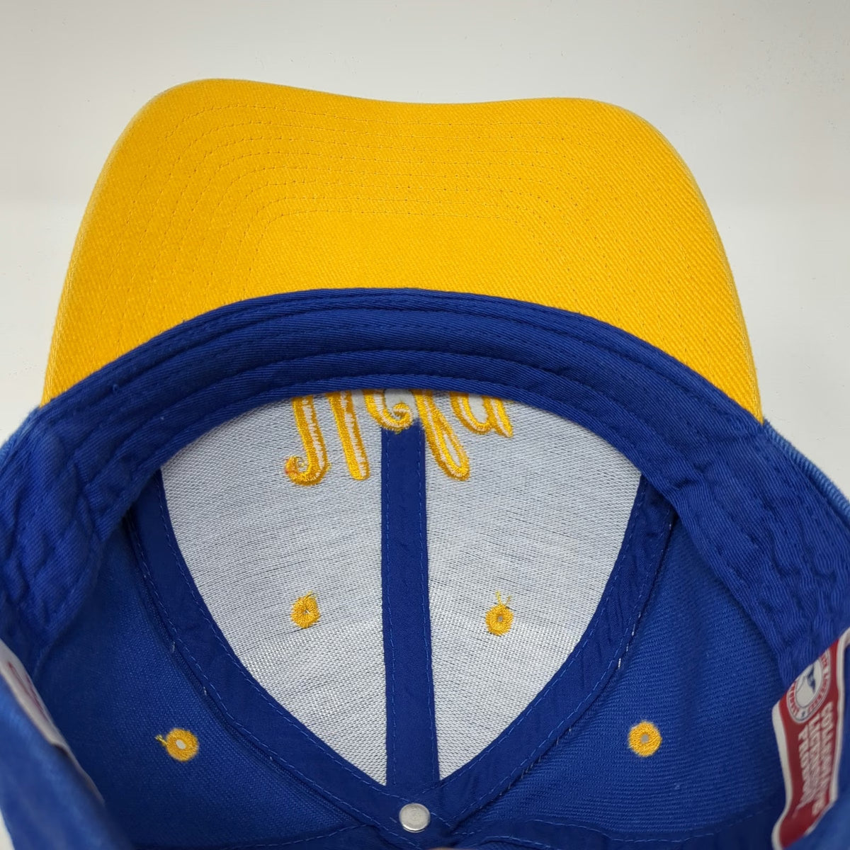 Signatures UCLA Bruins NCAA Blue Yellow One Size Strapback Cap Script Logo Hat