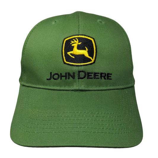 John Deere Strapback Hat Green One Size Nothing Runs Like A Deere