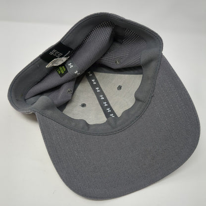 Under Armour Fitted Hat Gray L/XL Lightweight Embroidered 6 Panel Polyester