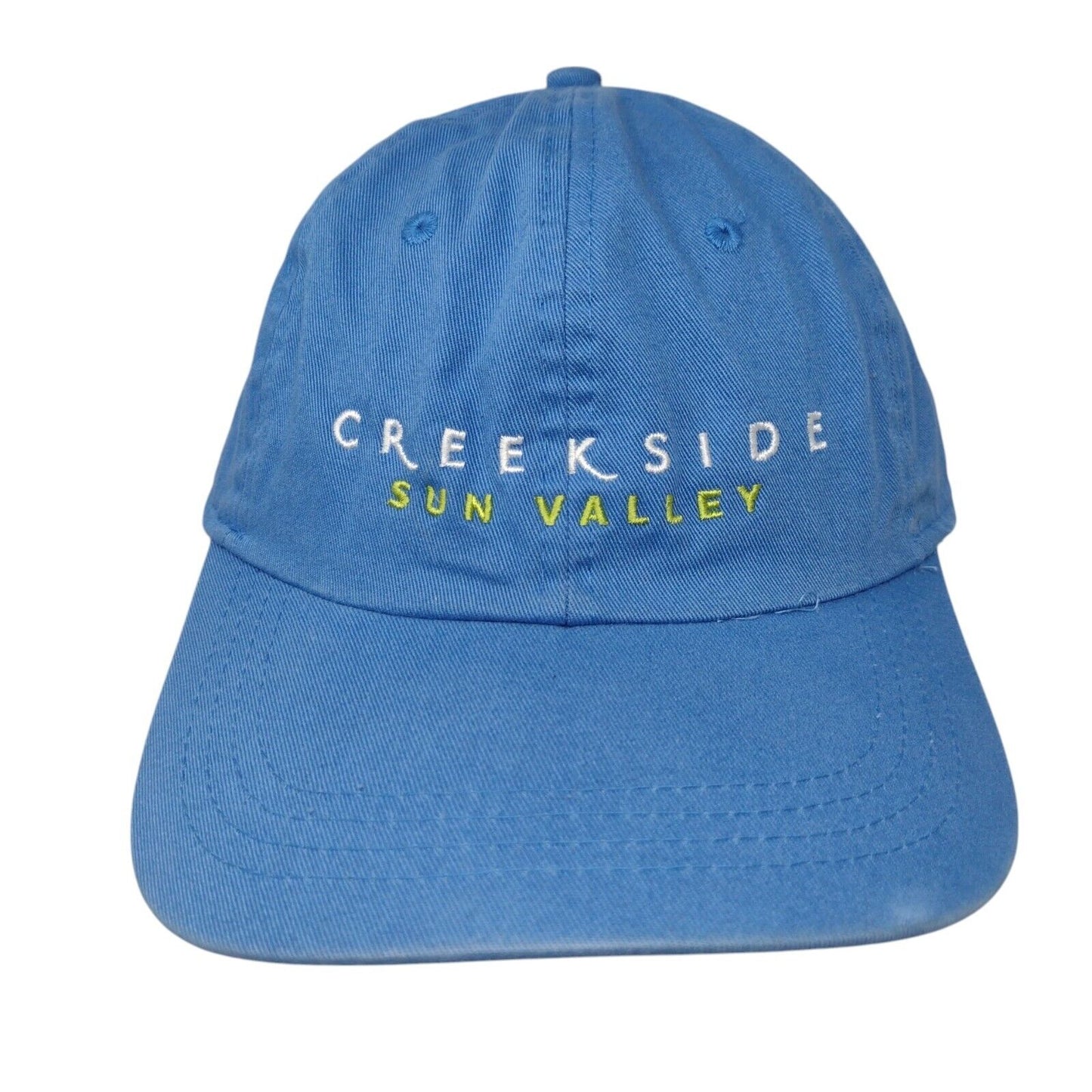 Creekside Sun Valley Slideback Hat Blue OSFA Classic Cut Ahead Vintage Cotton