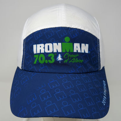 Boco Gear 5 Panel White Blue One Size Ironman 70.3 Coeur d'Alene Finisher Hat