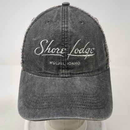 Legacy Trucker Hat Gray OSFM Shore Lodge McCall Idaho Mesh Snapback Adjustable
