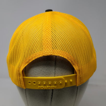 Richardson 112 Trucker Hat Black Yellow L Mesh Back Snapback Mexican Restaurant