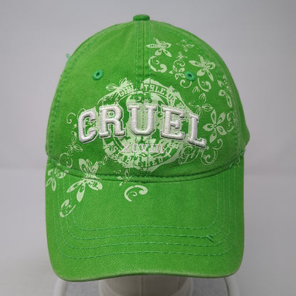 Cruel Girl Strapback Hat Green One Size Adjustable Embroidered 6 Panel