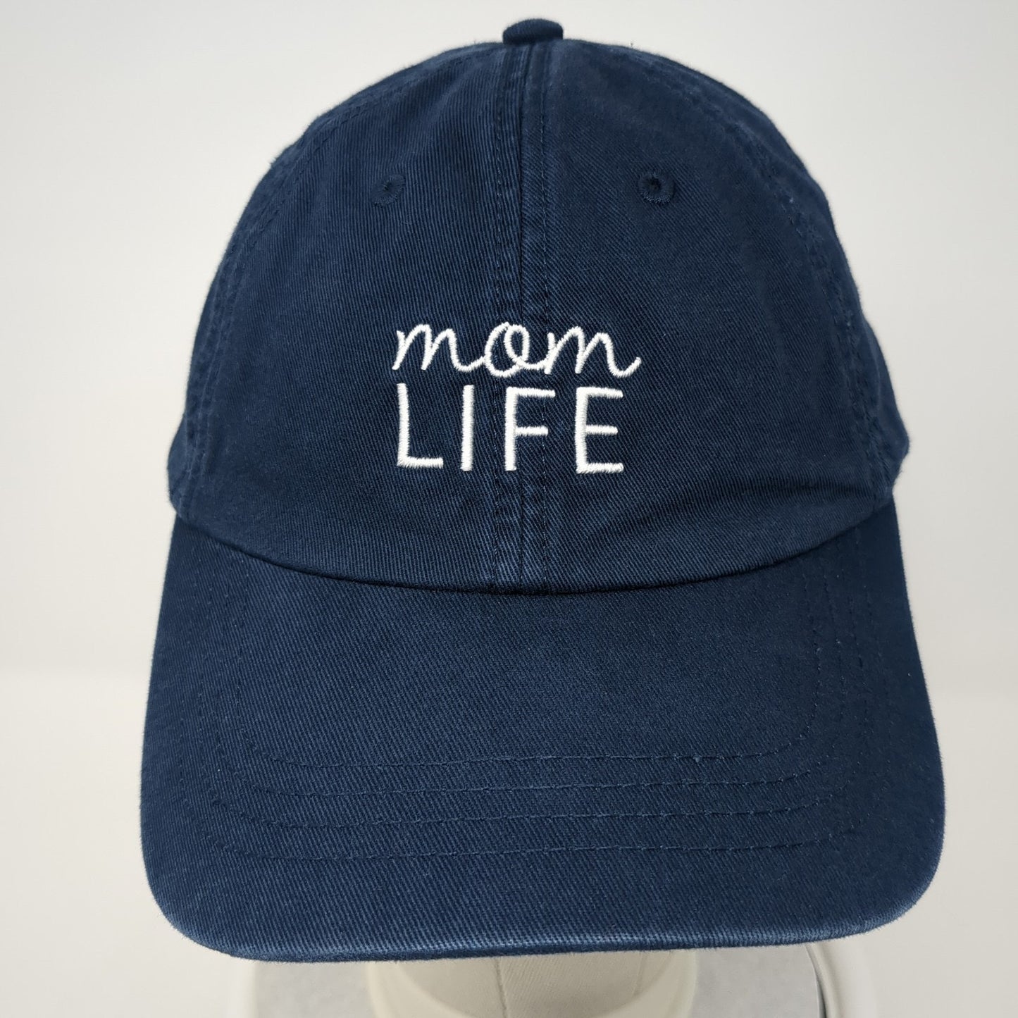 Mom Life Slideback Hat Blue One Size Adjustable State Of Mine 6 Panel