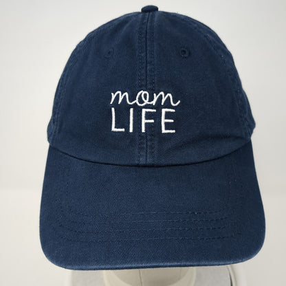 Mom Life Slideback Hat Blue One Size Adjustable State Of Mine 6 Panel