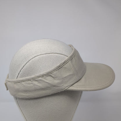 Preston & York Sun Visor Hat Beige One Size Adjustable Strap Lightweight Blank
