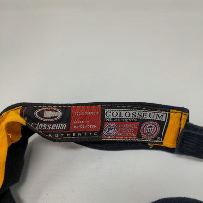 Michigan University Wolverines Strapback Sun Visor Hat Blue Gold NCAA Colosseum