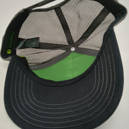 John Deere Trucker Hat Black One Size Snapback Campbell Tractor Co Mesh Back