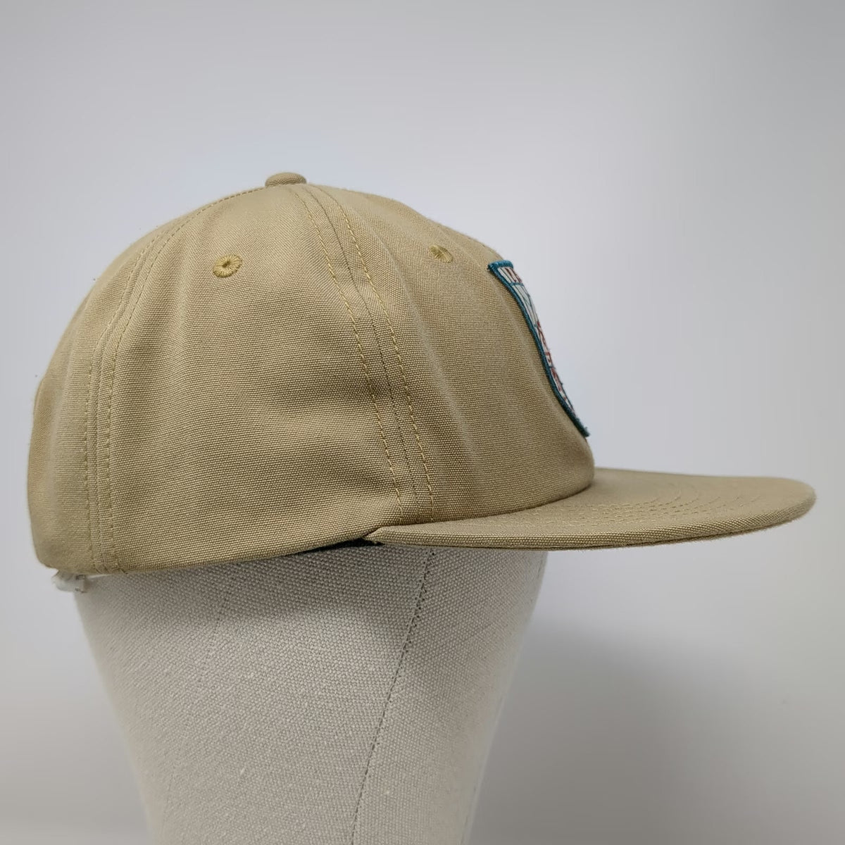 prAna Snapback Hat Beige One Size Get Lost To Get Found Mountain Patch Recycled