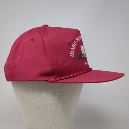Peterbilt Pink One Size 5 Panel Hat Idaho Boise Semi Truck Rope Snapback Graphic