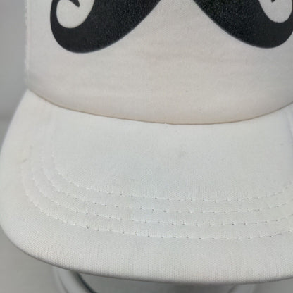 Mustache Snapback Mesh Back Trucker Hat Cream OSFA Adjustable