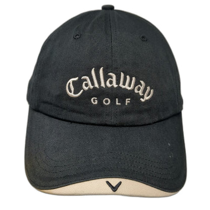 Callaway Baseball Cap Black Beige One Size Las Vegas Golf Strapback Hat Logo