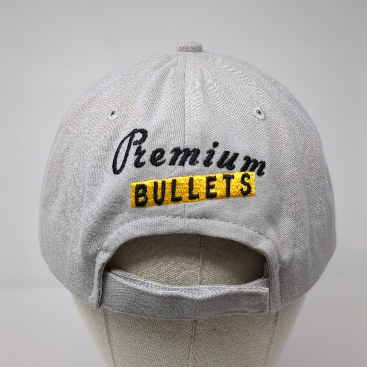 Accura Outdoors Strapback Hat Gray OSFA Embroidered Premium Bullets