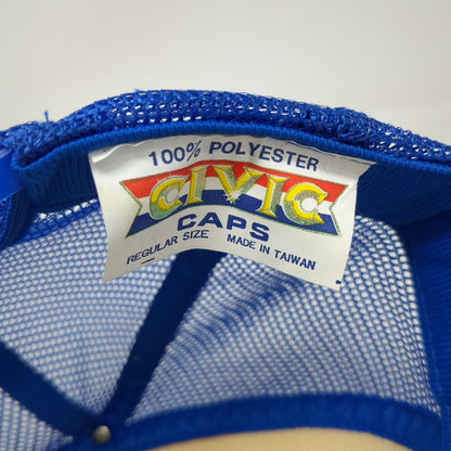Civic Caps Trucker Hat Blue One Size Guerdon Industries Inc Mesh Back Snapback