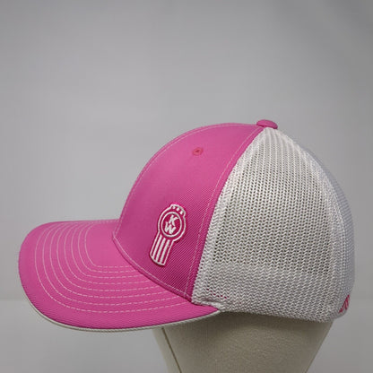 KW Kenworth Fitted Trucker Hat Pink 6 7/8-7 3/8 Adjustable Mesh Pacific Headwear