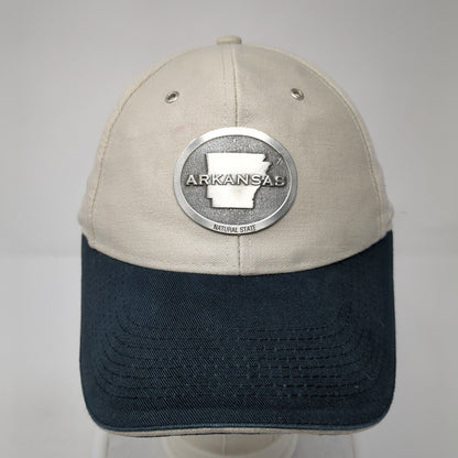 Arkansas Natural State Slideback Hat Tan One Size Falcon Metal Art