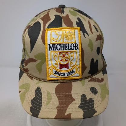 Cobra Caps Trucker Hat Beige One Size Michelob Beer Patch Camo Snapback Mesh Hat