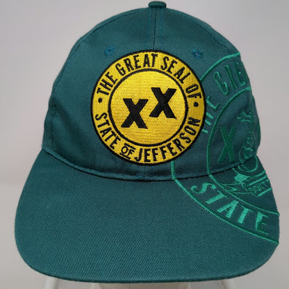 CSI Baseball Cap Green One Size Great Seal State Of Jefferson XX Strapback Hat