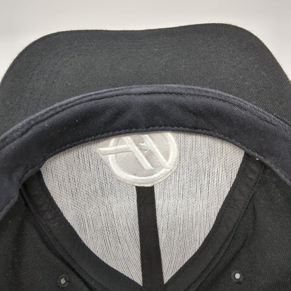 Haas Snapback Hat Black One Size Adjustable Embroidered 6 Panel Graffiti
