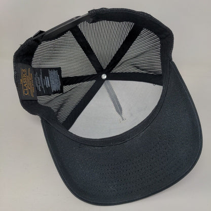 Hurley Snapback Mesh Back Trucker Hat Black One Size The Classics Yupoong
