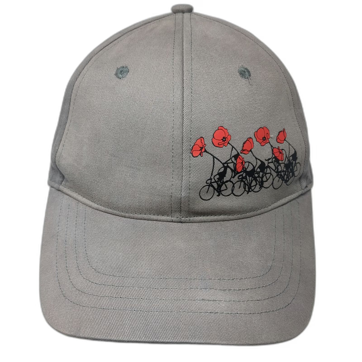 Pearl Izumi Baseball Cap Gray One Size Snapback Organic Cotton Poppy Biker Hat