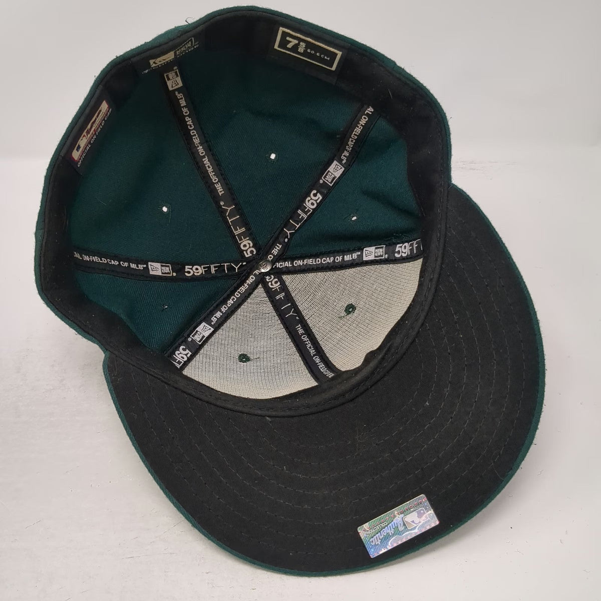 Oakland Athletics MLB New Era Cap Green 7 5/8 Fitted 59FIFTY On-Field Hat