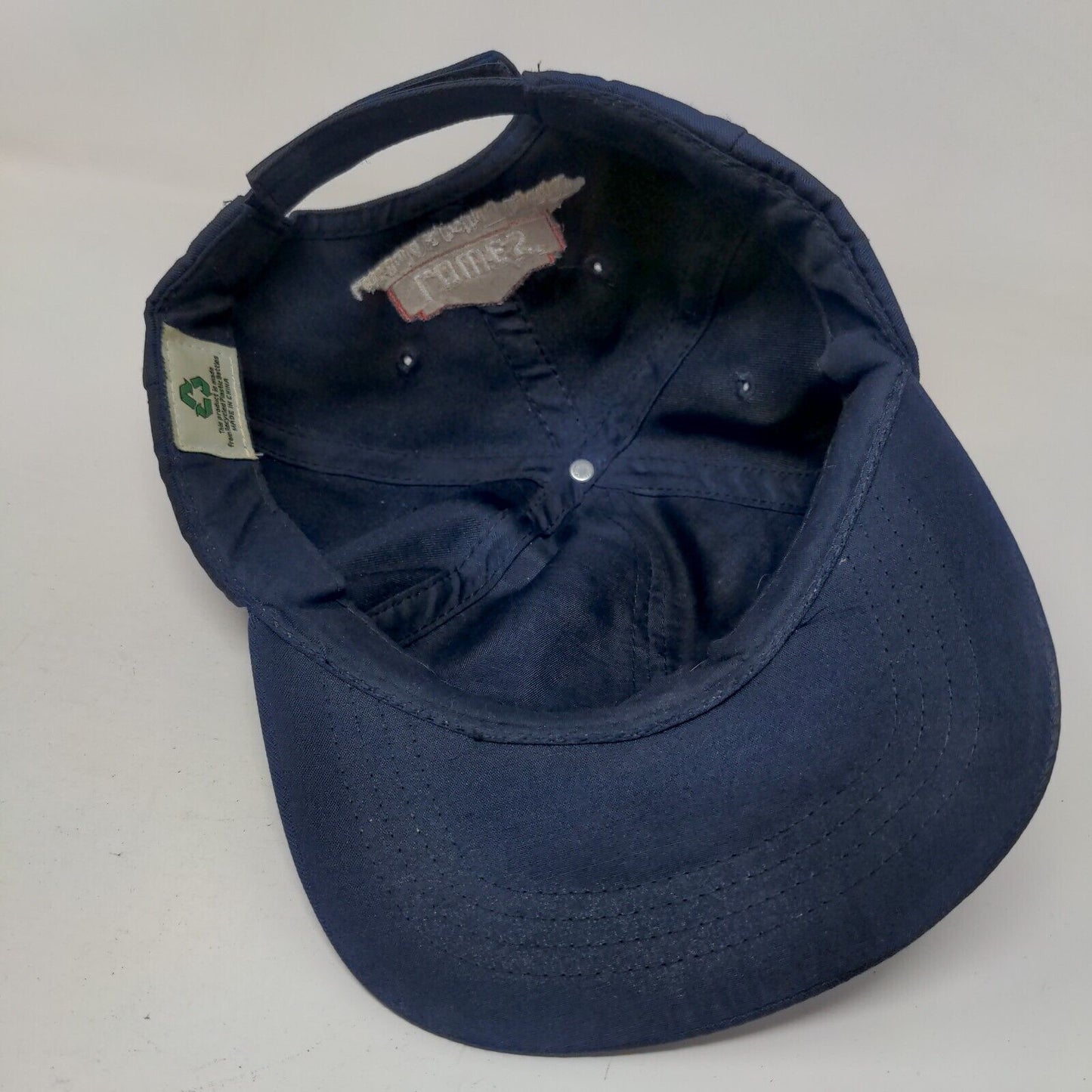 Johns Manville Lowes Strapback Hat Blue One Size Adjustable Embroidered 6 Panel