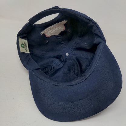Johns Manville Lowes Strapback Hat Blue One Size Adjustable Embroidered 6 Panel