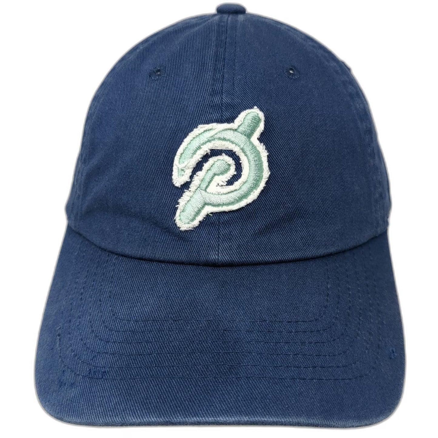 Captiv8 Peloton Blue One Size Baseball Cap Slideback Distressed Cotton Logo Hat